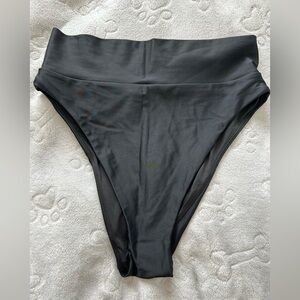 aerie Black High-Cut Cheeky Bikini Bottoms